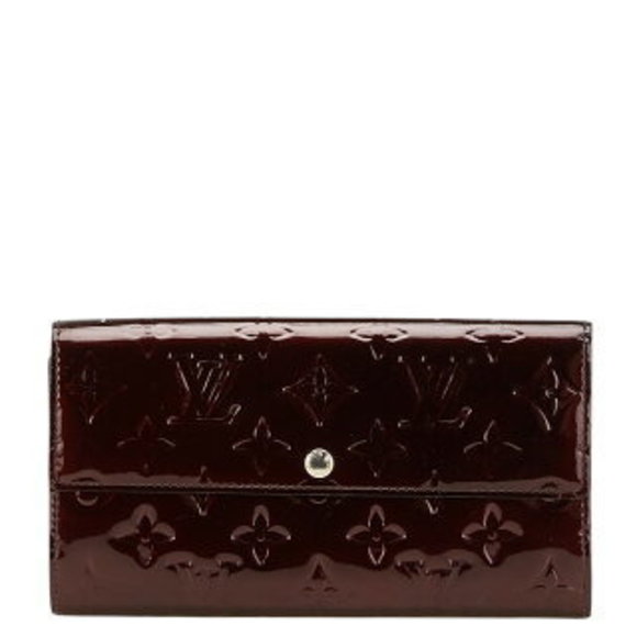 Louis Vuitton Vernis Portefeuille Sarah Long Wallet Amarante Patent Purple - Picture 1 of 8